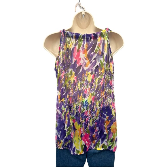 Cabi #730 Petals Floral Surplice Tank Blouse Size Small - Picture 4 of 10